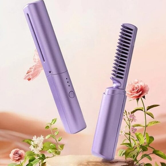 NEW MOBILE/PORTABLE MINI HAIR HEAT COMB STRAIGHTENER - Picture 2 of 8